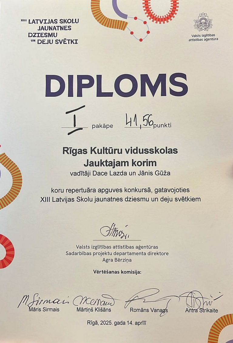 14.04.2025. VEF Kultūras pilī notika Rīgas izglītības iestāžu koru konkursa 2. kārta