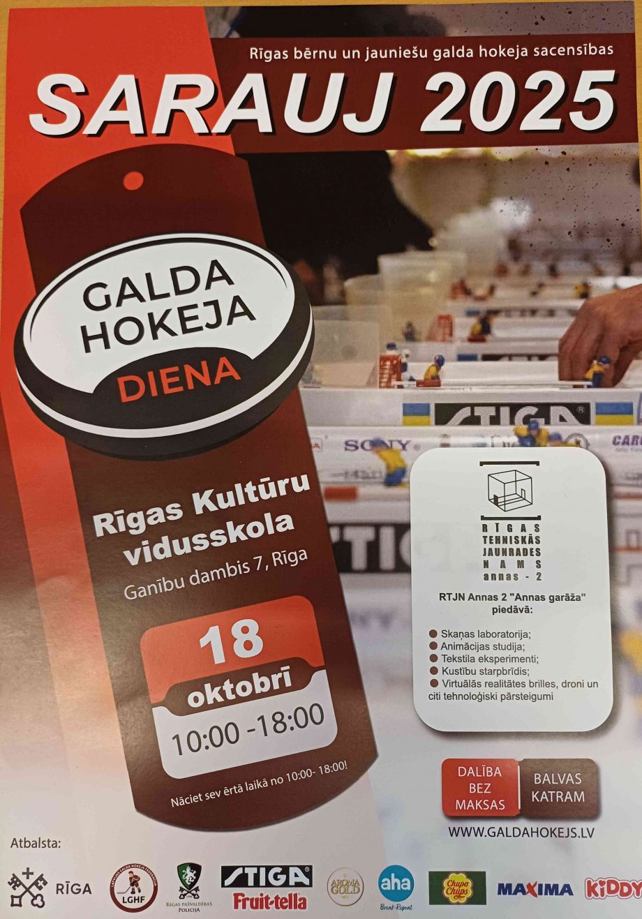 Rīgas skolēnu čempionāts galda hokejā 2025